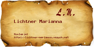 Lichtner Marianna névjegykártya